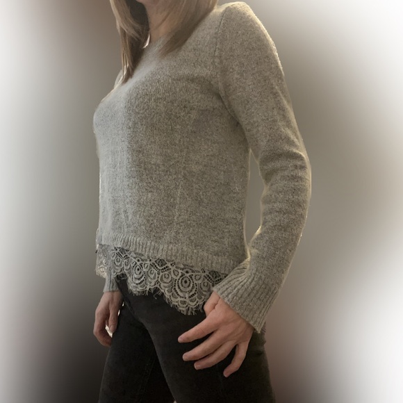 Grey Kismet sweater with lace detail XS. - Picture 1 of 6